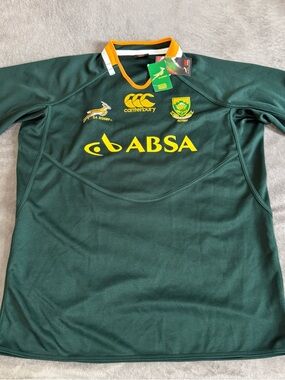 Canterbury South Africa Rugby Jersey ABSA Green Yellow Size XXL new with tag
